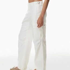 Aritzia TNA Cream Cargo Pants